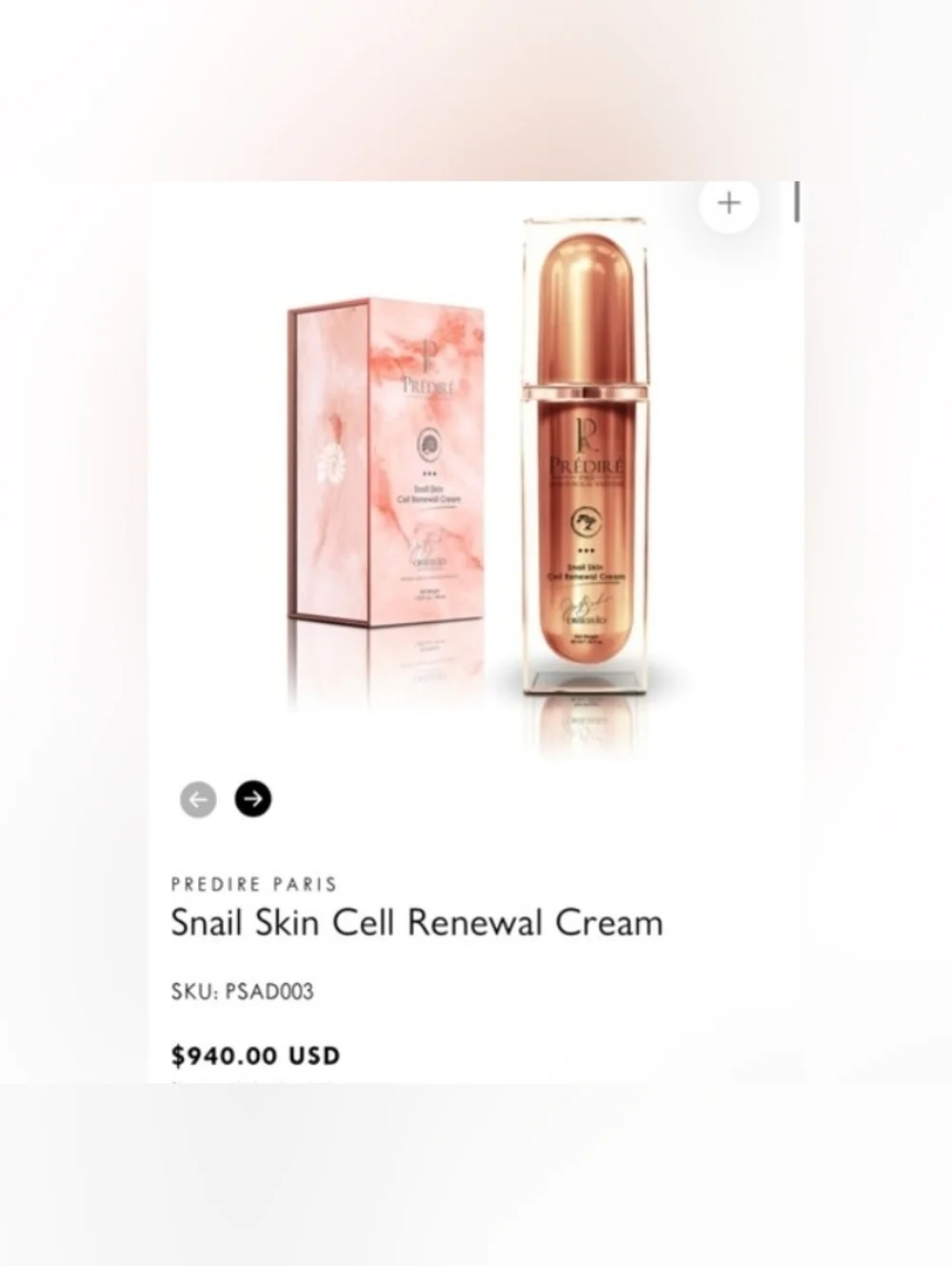 Prédiré Snail Skin Cell Renewal Cream Brand New - Picture 4 of 4
